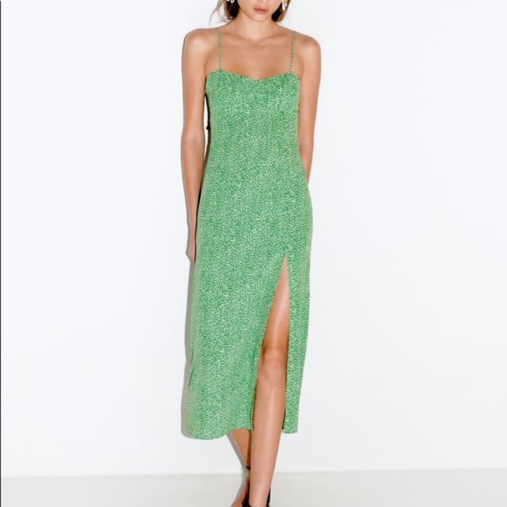 Zara Animal Print Cheetah Slip Dress